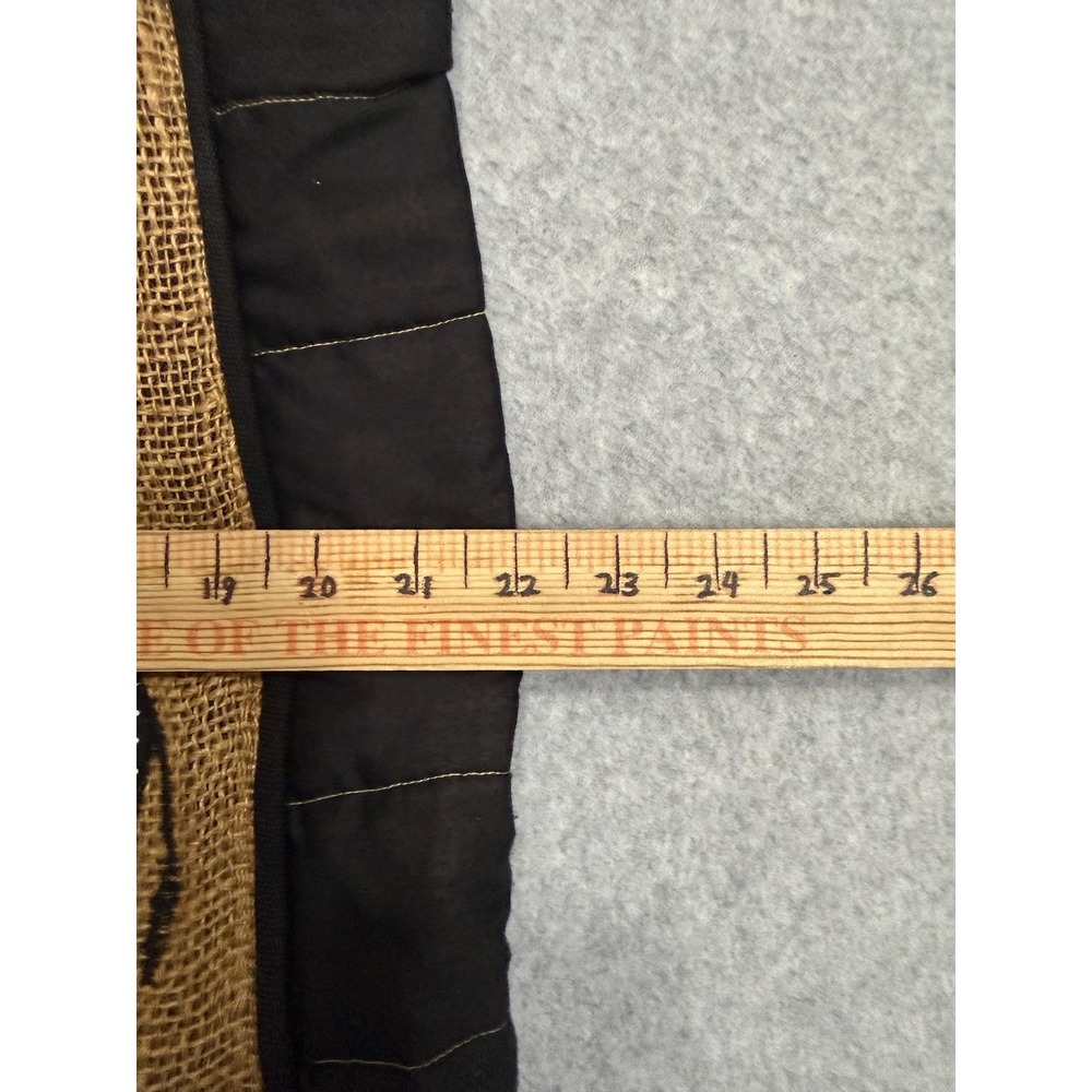 Brown Hemp Quilted Animal Vest Womens XL Cow Applique Open Front Padded Lined - Picture 8 of 11